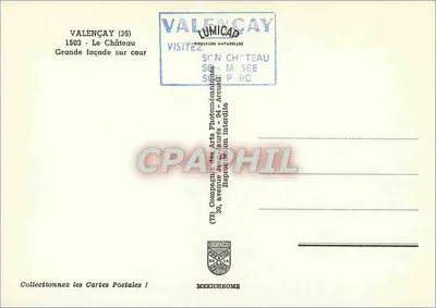 Valençay (36) — Zamek — Duża fasada na dziedzinie — wydawca IRIS — Rewers