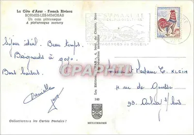 Bormes-les-Mimosas — pittoreski zakątek — Wydawnictwo MAB, n°140 — Rewers