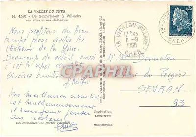 La Valle del Cher — i suoi siti e i suoi castelli — Ed. VIERZON-VILLAGE — Verso