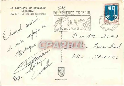 Locronan — A cidade dos tecelões — Edições de Arte Iris — Verso