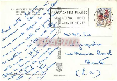 Carnac - O Calvário na Planície da Bretanha — Edições Diplôme da Bretanha — Verso