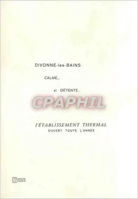 Divonne-les-Bains — Estabelecimento Termal — Verso