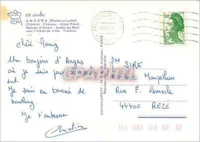 Angers Cité Historique — Edizioni GREFF — Verso