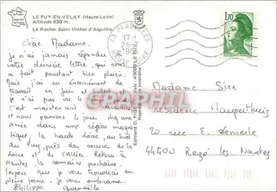 The Rock of Saint-Michel — Puy-en-Velay (Haute-Loire) — Éditions D. Pignol — Back