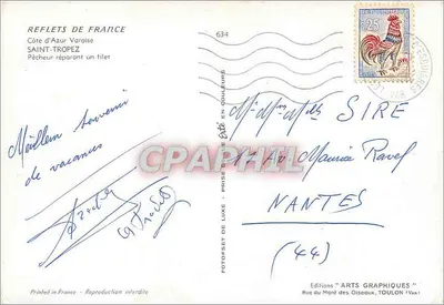 Saint-Tropez — Rybak naprawiający sieć — Érte — Rewers
