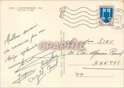 Sainte-Maxime (Var) — Widok na port — Wydawnictwo SEPT — Rewers