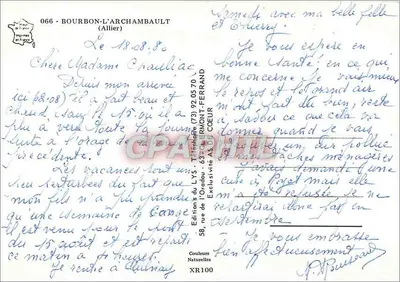Bourbon-l'Archambault — zamek, termale i jezioro — Éditions du LYS — Rewers