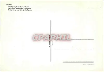 टोलेडो — एक प्रतिमान रास्ता और चर्च के टॉवर — एल. अरिबास - टोलेडो — पीछे