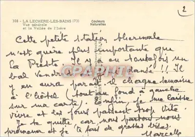 La Chêre-les-Bains (73) — Ogólny widok i Dolina Isère — Kolor naturalny — Rewers