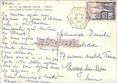 Chiesa di Notre-Dame del Léman a Thonon-Évian — Editore Cap, numero di serie non visibile — Verso