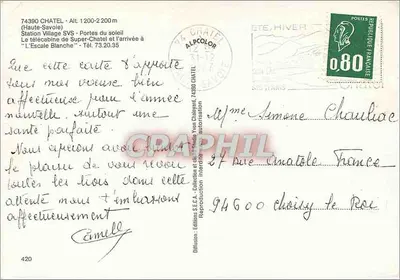 Châtel — stacja wsi S.V.S. — Wydawnictwo S.E.C.A. nr 420 — Rewers