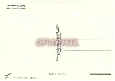 Castillo del Lude — Juegos de agua sobre el Loir — La Cigogne — Reverso