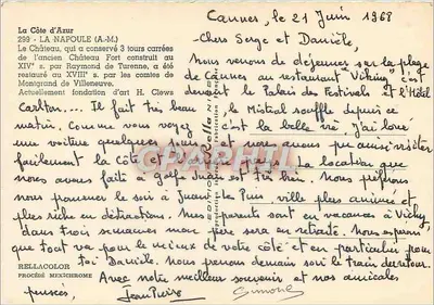 Zamek Turenne — Cannes — wydawca Rella — Rewers