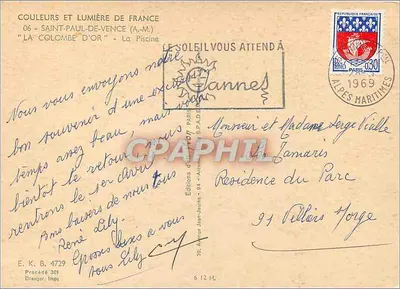 Saint-Paul-de-Vence — La Piscine — Uitgave Jean-Jaures — Achterkant