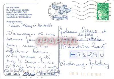 Lago de Pareloup — Aveyron — Edição de Luxo, Edições Bos — Verso