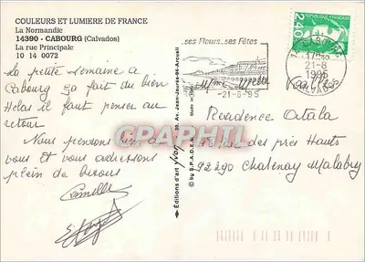 Cabourg — Główna ulica — Wydawnictwo Sztuki Jean-Jaurès — Rewers