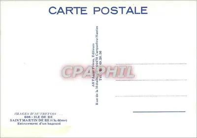 Saint-Martin (Île de Ré) — Enterro de um forçado — Col. A. G. — Verso