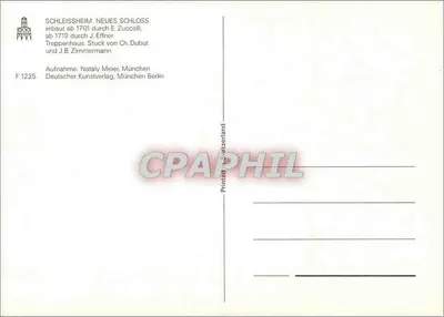Schleissheim, Nowy zamek — schody — Deutscher Kunstverlag, F 1225 — Rewers