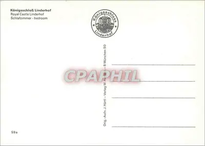 Pomieszczenie Królewskie w Zameku Linderhof — seria 50 — Wydawca J. Härtl, Monachium — Rewers