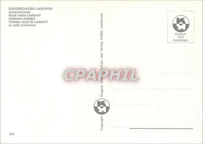 Krolewska rezydencja Linderhof — Sala audiencyjna — Kienberger — Rewers