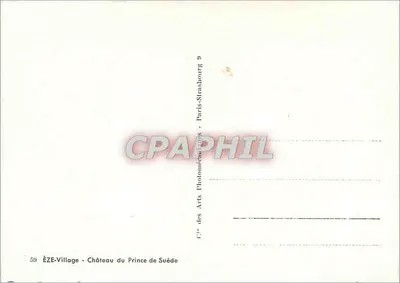 Èze-Village — Zamek Princesa Szwecji — Cie des Arts Photomécéniques — Rewers