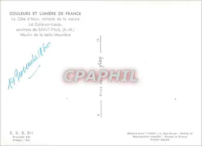 La Colle-sur-Loup — alrededores de Saint-Paul — Ediciones de Arte YVON — Reverso
