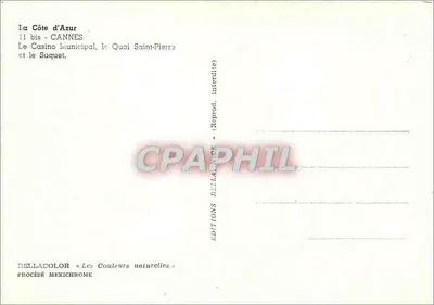 Cannes — Das Municipale Casino, der Quai Saint-Pierre und der Suquet — Éditions Rella — Rückseite