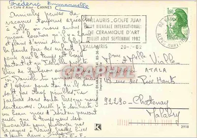 Cannes — Lembrança de Cannes — Verso