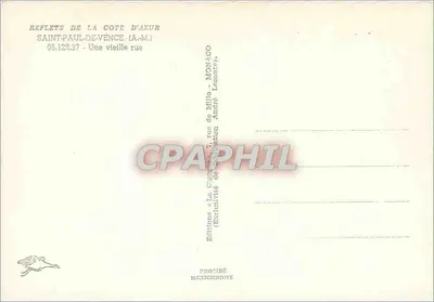Saint-Paul-de-Vence — Eine alte Straße — Éditions de Milo — Rückseite
