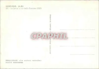 Saint-Paul (A.M.) — O Lavatório e a Velha Fonte (1852) — Éditions Rella — Verso