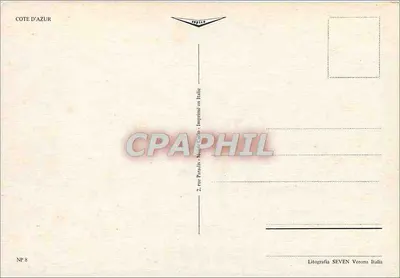 La Napoule — Costa Azul — editor COTICA, n° NP 8 — Verso