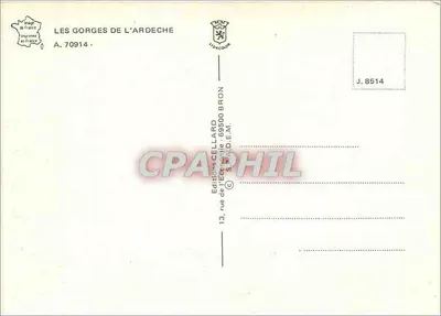 As Gorges da Ardèche — Vivarais — Edições da França — Verso