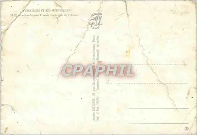 Versailles — Jardin du Petit Trianon, le temple de l'Amour — Éditeur LECONE & GUY, Paris — Verso