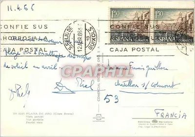 Praia de Playa de Aro — vista parcial — Éditions ORO, S.A. — n° 2195 — Verso