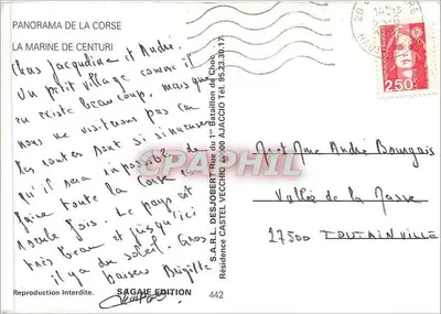 Centurì — Widok portu — SAGAIE ÉDITION n°442 — Rewers
