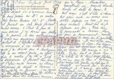 Keten van l'Épine — Uitzicht op het dorp en de ingang van de Gorges-du-Loup — Uitgever: C.P.A.P.H.I.L. nummer 35 — Achterkant