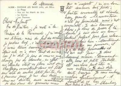 Divonne-les-Bains — aos pés dos Monts Jura — Edições CEA-ART — Verso
