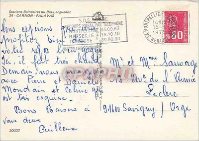 Carnon-Palavas — Stazioni Balneari del Basso Languedoc — Edizioni della Posta — Verso