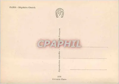 Parigi - La Madeleine — editore G. Gony, n° 4514 — Verso