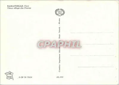 Ramatuelle — Velha vila dos Maures — Impressor Combier — Verso