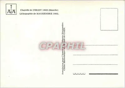 Kapelle van Cerisy — 1862 — Lithografie van Maugendre — Achterkant
