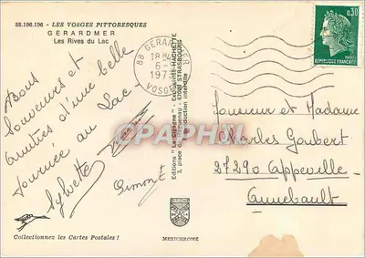 Brzegi jeziora — Gerardmer — Wydawnictwo 'Le Gibosne' — Rewers