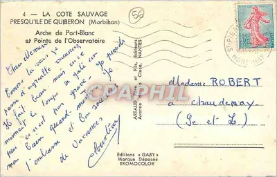 La Côte Sauvage — Presqu'île de Quiberon (Morbihan) — Éditions Gaby — Rewers