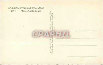 Monte-Carlo-Beach — Principado de Mônaco — Éditions Monaco — Verso