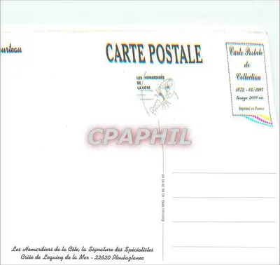 Krab — w sieci rybackiej — Les Homardiers de la Côte — Rewers