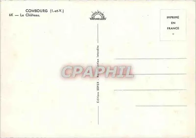Zamek w Combourg — Ille-et-Vilaine — Éditions SOFER — Rewers