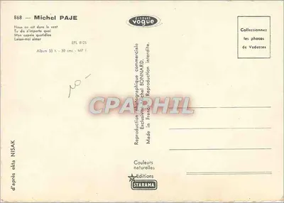 Michel PAJE — Portret — Wydawnictwo STARAMA — Rewers