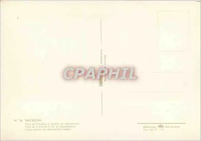 Plac Zwycięstwa i Aleja Generalisimo — Barcelona — Wydawnictwo USV — Rewers