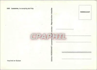 Lausanne, obozowisko Vidy — wydanie PERROCHET n°5969 — Rewers