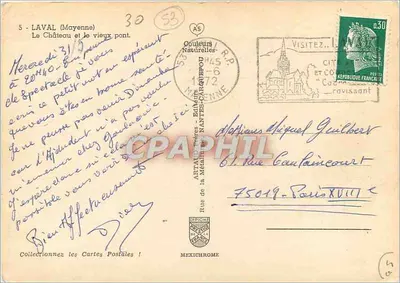 Zamek i stary most — Mayenne — Éditions Mexichrome, n°5 — Rewers